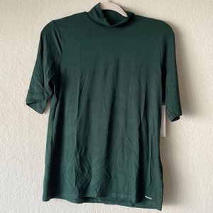 Calvin klein mock neck dark green size M